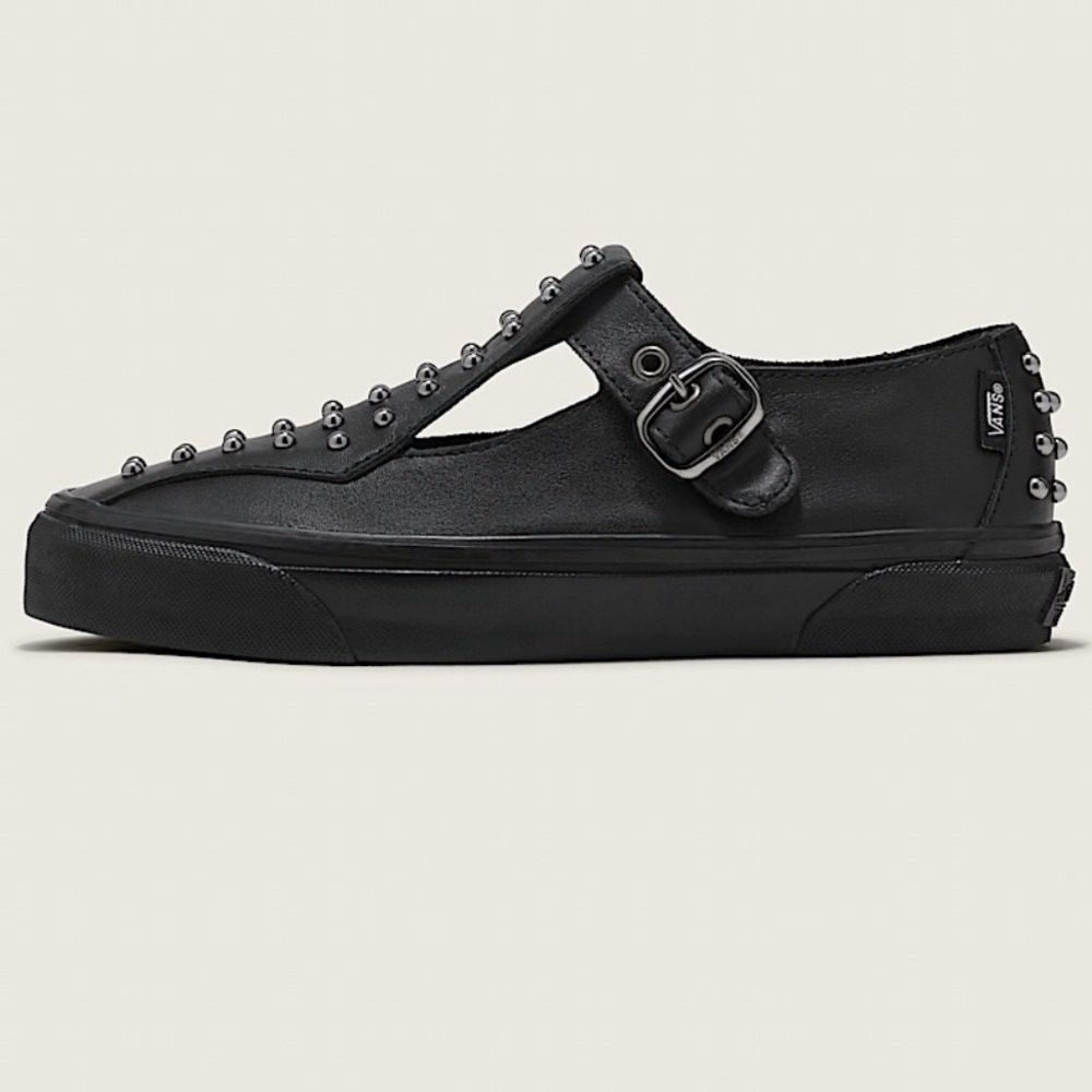 Vans Black Studded Mary Jane Shoe with Buckle